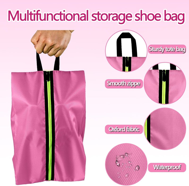 Eopres Shoe Bags for Travel - Set of 3 Pack Large Capacity Oxford Fabric Shoe Bags, Multi-Functional Dust-Proof and Waterproof Men & Women Travel Shoe Bag (Pink) - Image 2